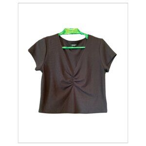 Gently Worn Black ABERCROMBIE & FITCH Half Top Size L (BB0230)